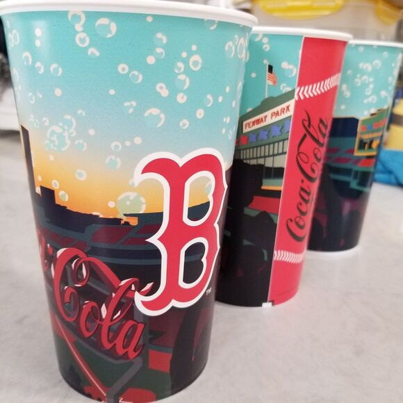 Mlb Boston Red Sox 2023 Collectible Cup Fenway Park Souvenir Coke Zero Sugar 3pk - Picture 5 of 11